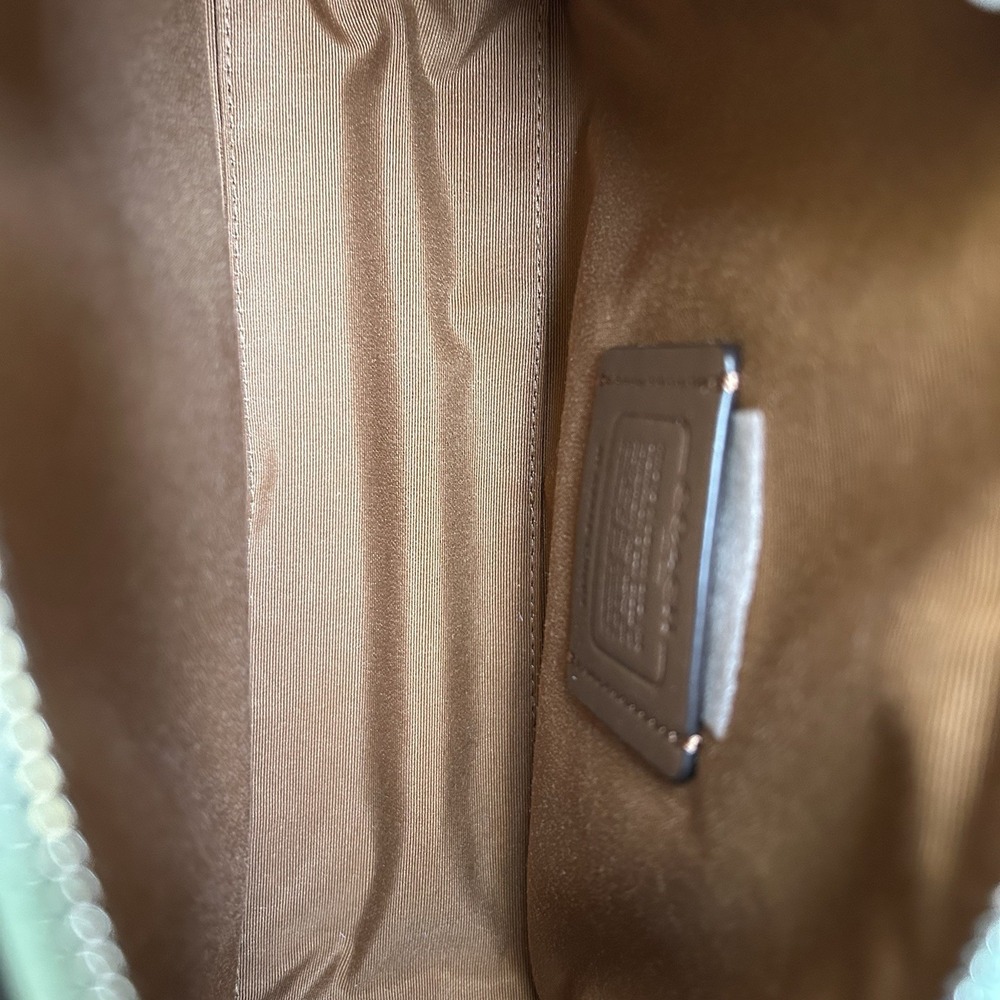 Coach Mini Darcie Carryall Pistachio Green Crossgrain Leather Satchel Excellent - Picture 9 of 14